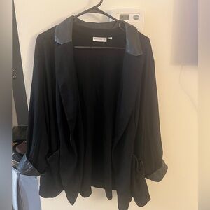 Oversized Blazer with leather